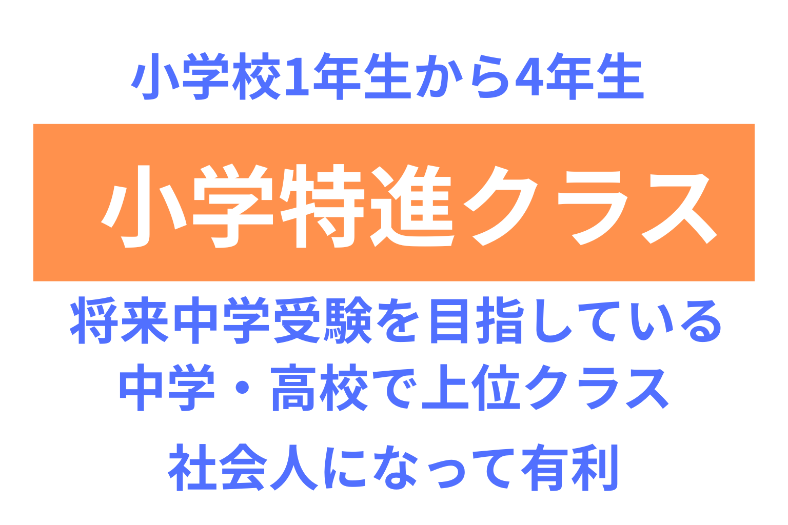 小学1年生〜4年生 特進クラス